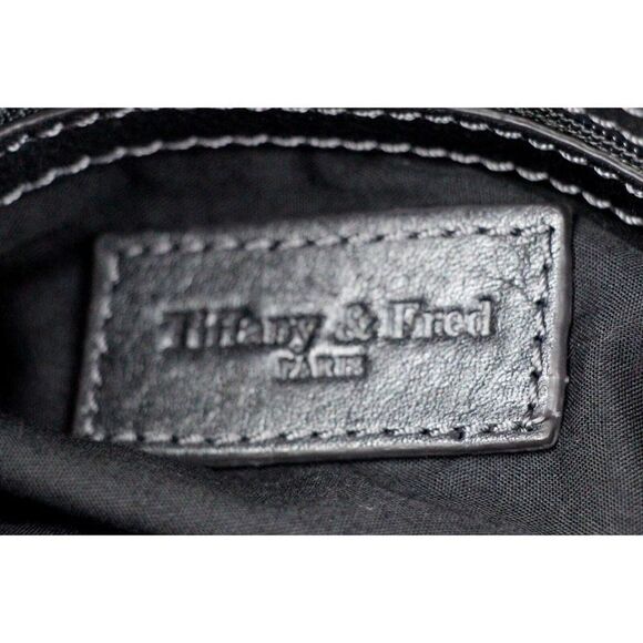TIFFANY & FRED PARIS SOFT METALLIC GENUINE LEATHER SHOULDER BAG HANDBAG PURSE - Picture 8 of 12